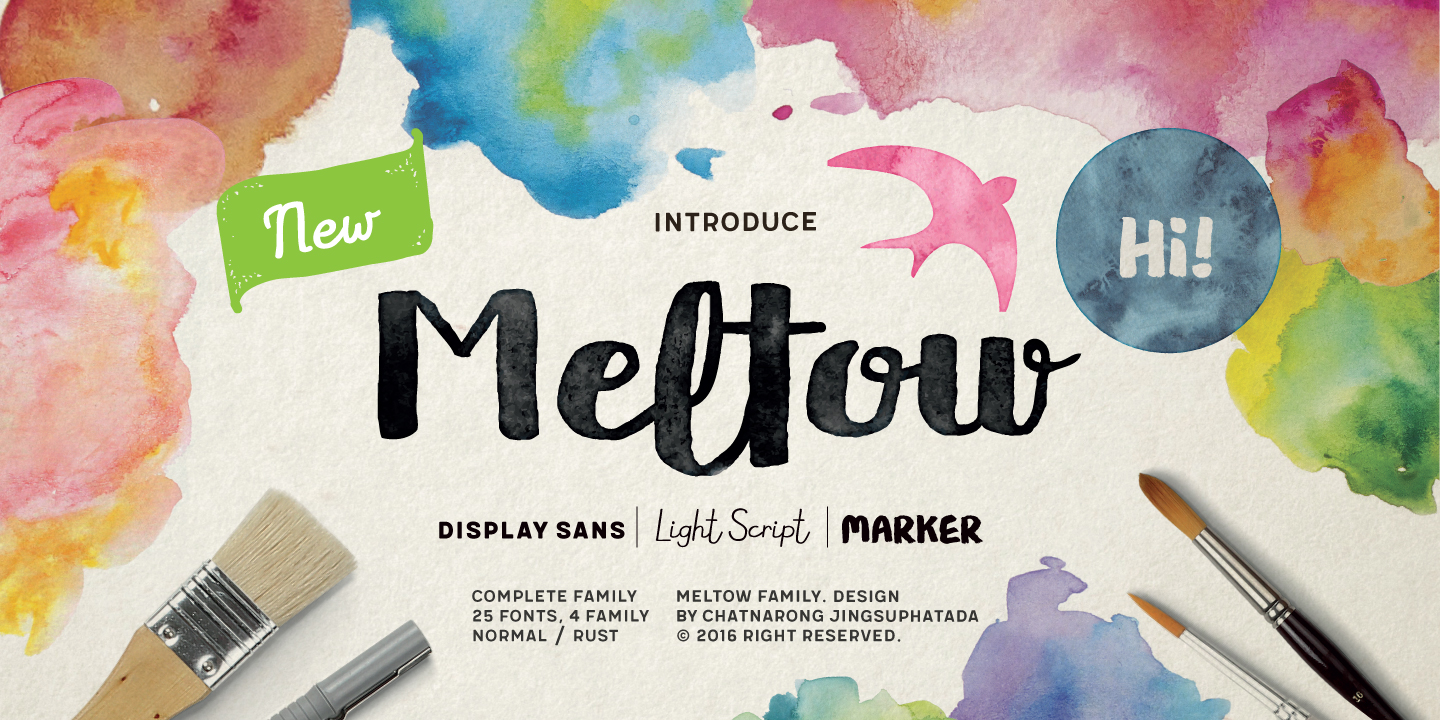 Meltow San 200 Rust Italic Font preview